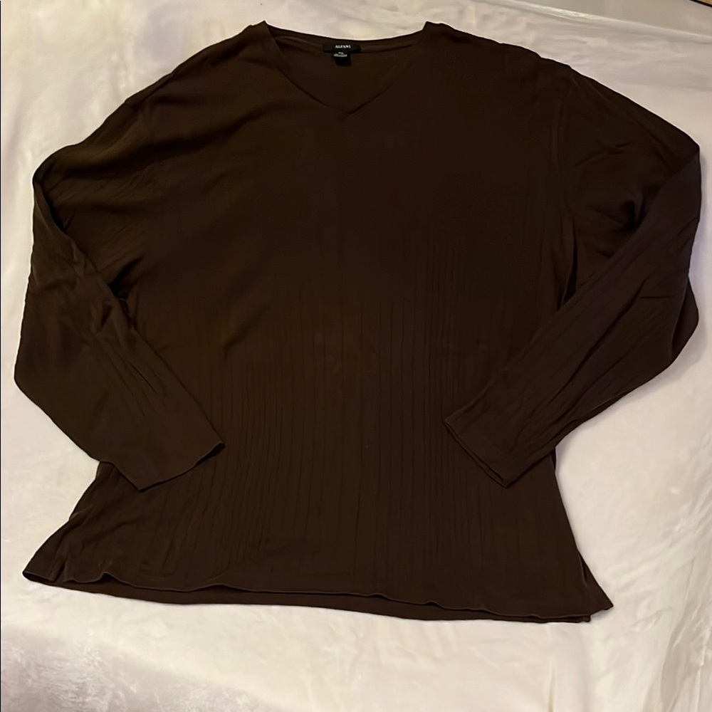 Alfani Men's Long Sleeve Tee - Dark Brown